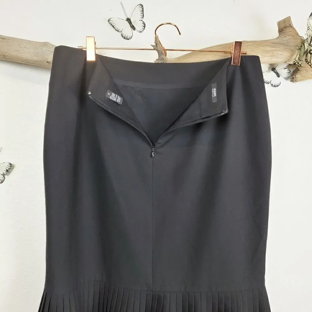 Alfani essentials black skirt micro pleat hem